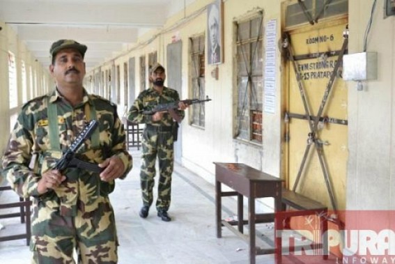 Security beefed all across the State on the day of counting